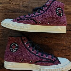 Converse Burgundy Textured High-Tops